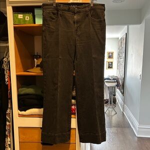 J. Crew Charcoal Wide-Leg Trousers